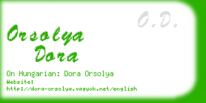 orsolya dora business card